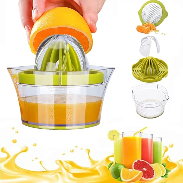 Citron, appelsin, grapefrugt, køkkenhjælpe-juicer med æggeadskiller, 2 skridsikre rømmer, si,