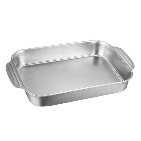 Rektangulär grillbricka Hemlagad matlagningsplatta Dubbla öron Design Bakplåt