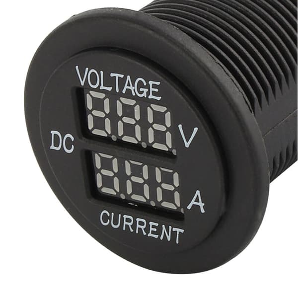 Bil Motorcykel DC 12-24V Dobbelt LED Digital Voltmeter Amperemeter Amp Volt Måler