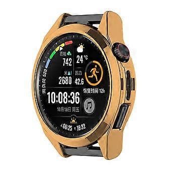 Compatible with Huawei Watch GT Runner Electroplated TPU Watch Case Half Shell (Rose Gold)
