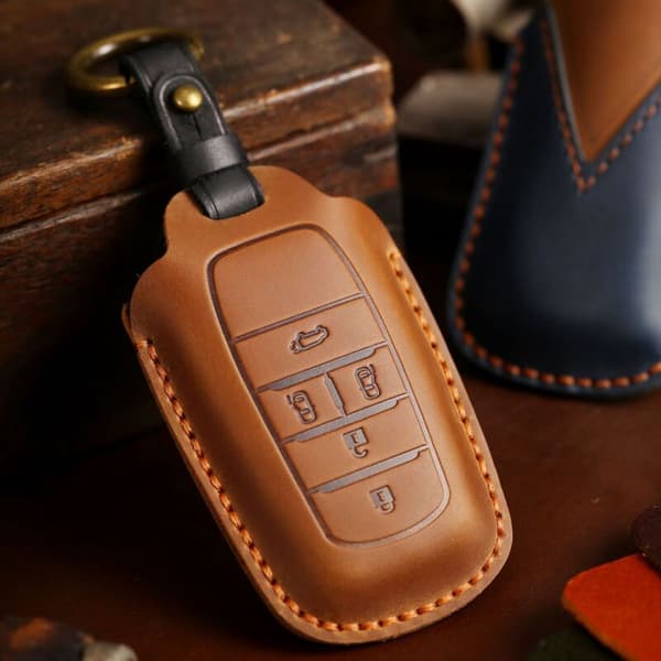 Key Cover for Alphard PU Leather 5 Buttons Remote Key Fob Case Protector without Jack Holder