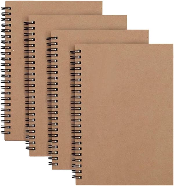 A5 Kraft Notebooks - 120 Pages/ 60 Sheets - 21 x 14 cm -