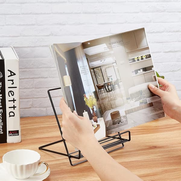 1 Stykke Sort Flad Hylde Displayhylde Skrivebordshylde Magasin