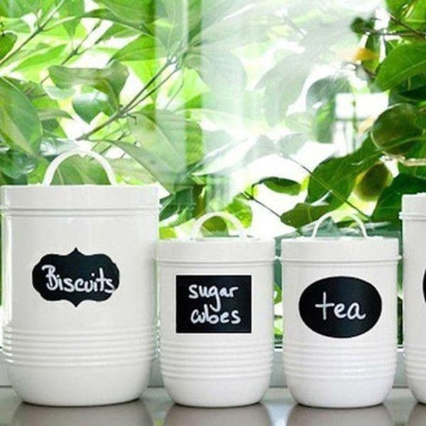 36 X | Chalkboard Sticker | Chalkboard | Wall Sticker | Jars | Herbs | Kitchen | Decoration | Crafts