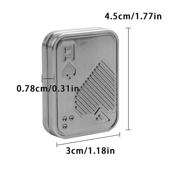 2023 uudet magneettiset metalliset Fidget-lelut - Metal Poker Push Card Fidget Slider Stressinlievityslelu kk