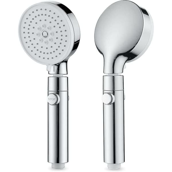 High-pressure shower head with 3-spray anti-limescale switch universal bathroom water-saving