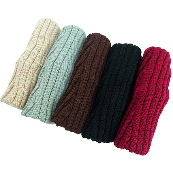 Hodeplagg Dame Beanie Varm Strikket Lue Søt Lue for Kaldt Vær black