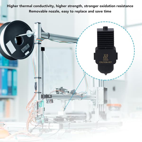 (0,2 mm) Hardened Steel Hotend Nozzle Compatible with 3D Printer, Compatible with Lab A1 Mini, Compatible with improved performance