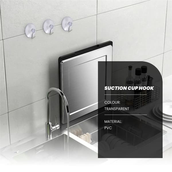 Suction Cup Window Hooks Suction Cups Transparent Wire 32mm (10-pack)