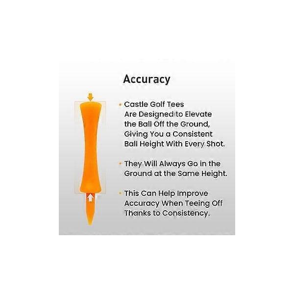 Practical and Beautiful 200-pack Castle Tees More Height 70 mm