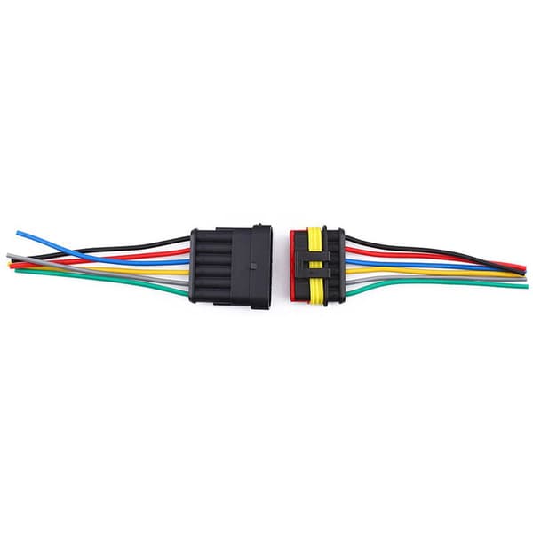 Vandtæt 6-polet bilkabel elektrisk stik
