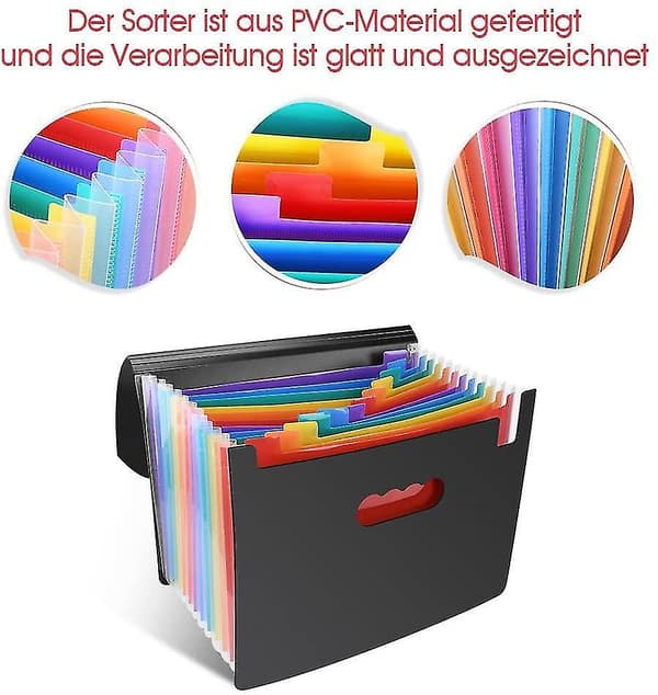 Document Folder A4 Compartment Folder File Organizer Elastic Band And Lock Button Organizing Folder