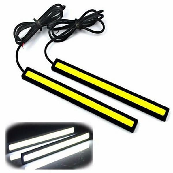 20X 12V Vanntette DRL LED-stripslys Caravan Bobil Båt Cob-Hvit