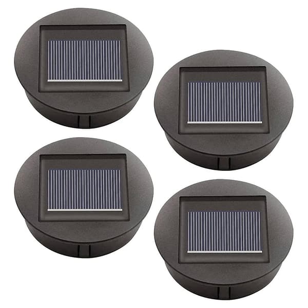 4 stk. solcellelamper med LED-lys, solcellelamper, LED-solcellepanel lyktlokk for utendørs hengende hagelykt