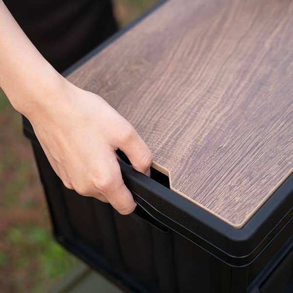 Fällbar campinglåda med lock, 20L, 2-i-1