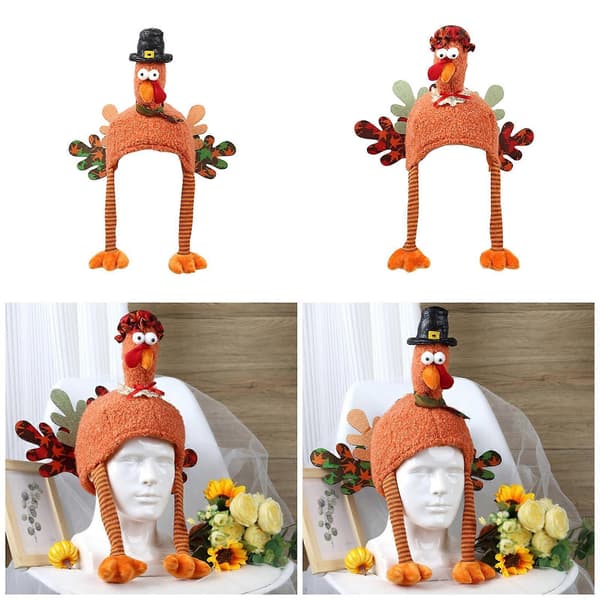 Bærbar Kalkunhat Tilbehør Speciel Jul Sjov Kalkunhat til Julefester og Thanksgiving-sammenkomster 1 1