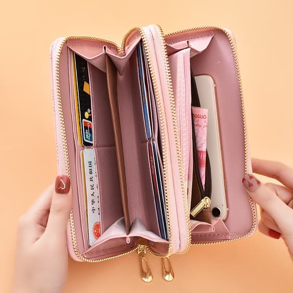 Armbandsplånbok i PU-läder, dammodeclutch, flickpresent