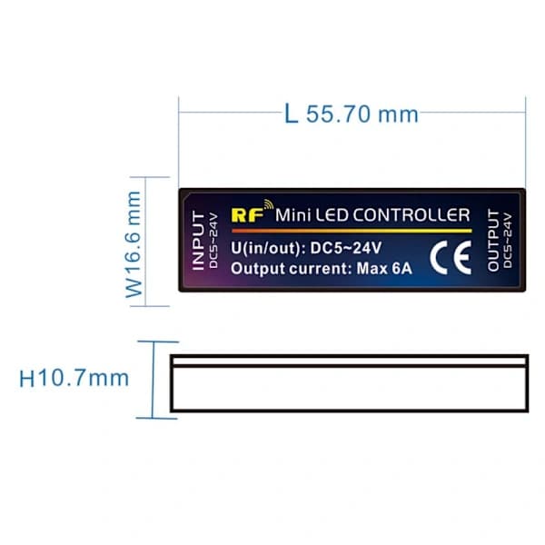 Mini LED Dimmer LED-strips Ensfarget
