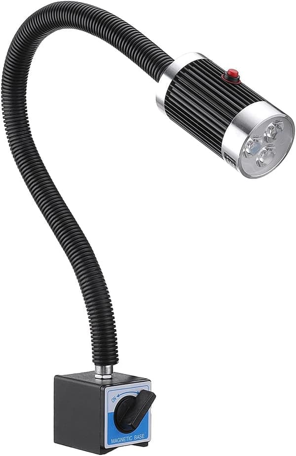 Mechanical Lamp with Magnetic Base, 9W LED Flasher, Flexible, Watt