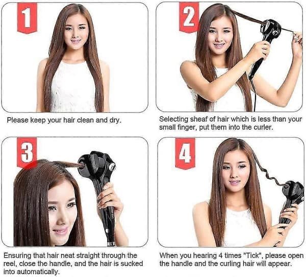 Automatic Steam Hair Curler with Ceramic Heating System and Digital LED Display