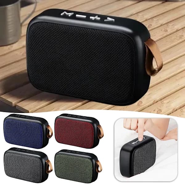 Wireless Portable BT Speaker Mini Fabric Speaker Deep Bass Hands-free Calling Support Hifi Speaker Grey