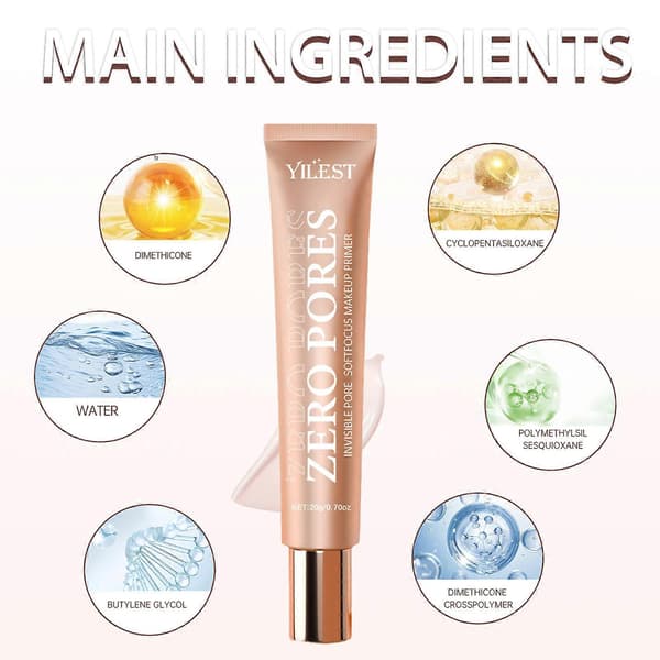 Zero Pore Makeup Primer, 20g Zero Pores Primer, Invisible Pore Minimizer, Soft Focus Makeup Primer, Moisturizing Concealer, Natural Effect 1Pcs 1Pcs
