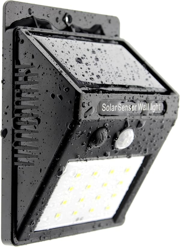 16 LED solcellelampe med bevægelsessensor og lyssensor til automatisk tænding og slukning [Energiklasse A+++]
