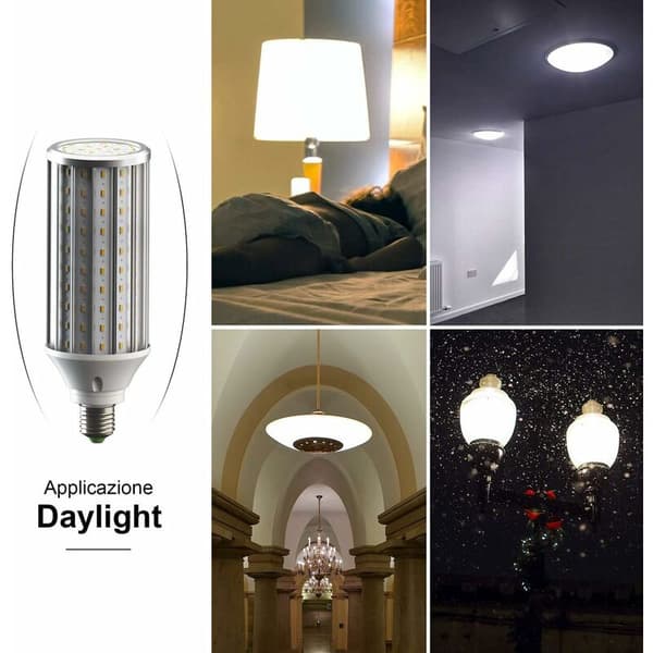 LED-maispære E27 60W, 6500K kaldhvit? LED-pære E27, ikke dimbar, LED-maispære (hvitt lys 60W)