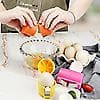 Egg opener, cracker separator, handheld eggshell cutter, egg top remover, kitchen tool for chicken, duck, and goose eggs Yellow Yellow