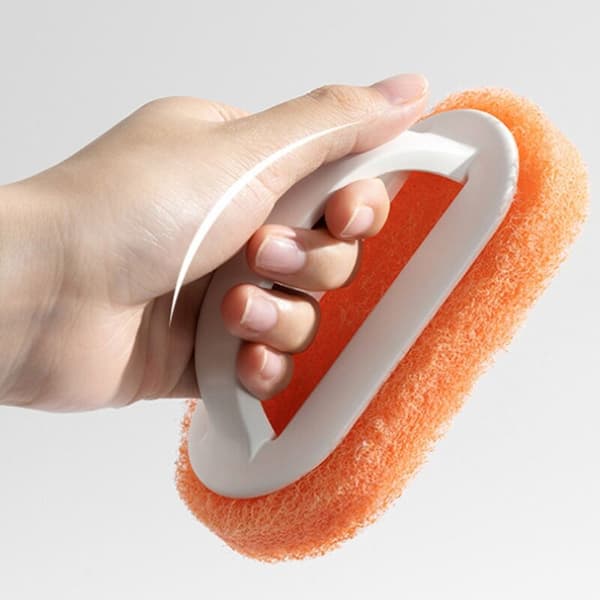 Kitchen Cleaning Bathroom Glass Wall Cleaning Bath Brush Plastic Handle Sponge Bath Bottom Bath Brush 2