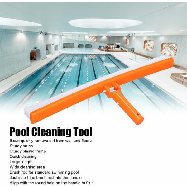 Pool Brush 20 \" Flexible Curved Quickly Cleans Strong Stable Wide Clean Surface Pool Cleaning Tool