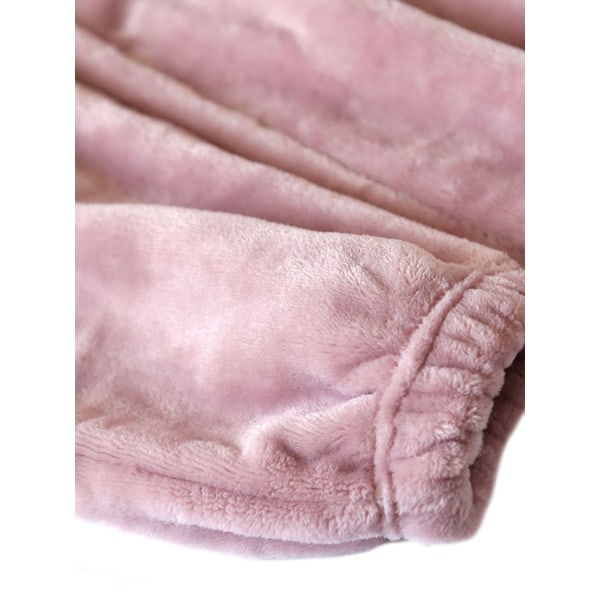 Dam Pyjamas Botten Lounge Byxor Pyjamas Byxor Flanell Sovkläder Byxor Fritidsbyxor Rosa Storlek XL