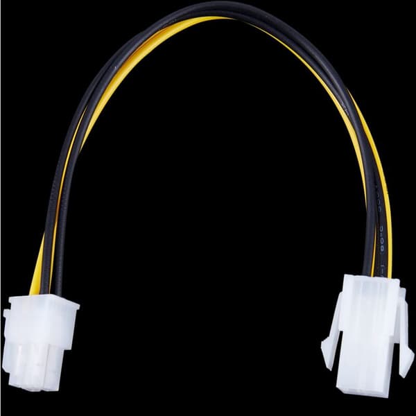 20 cm/8 tommer 12V 4-pinners hann til 4-pinners P4 CPU-strømkabel