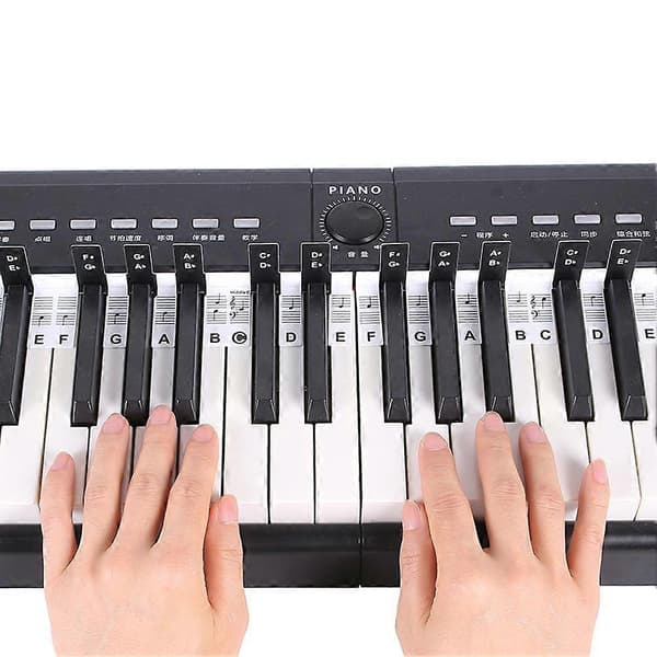Removable 88-Key Piano Keyboard Labels Reusable Piano Decal