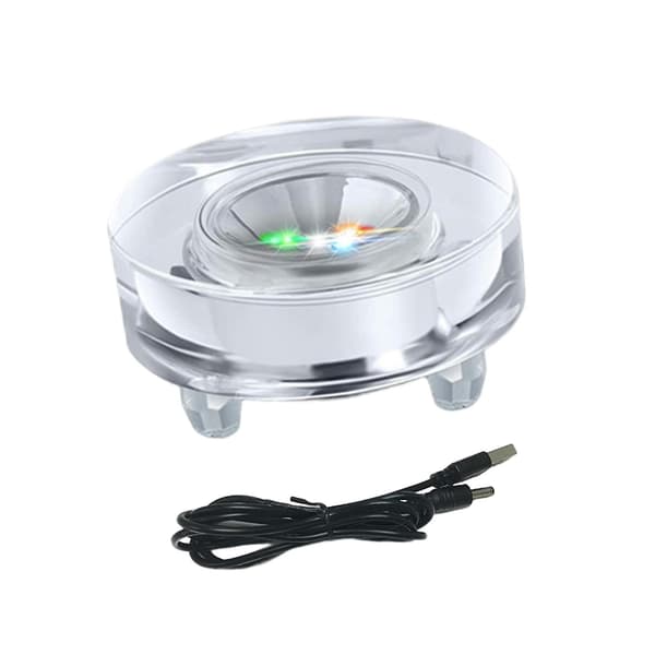 LED-lysbase Multifunktionel USB-stander til akrylstatuer Kopvaseholder Stil E