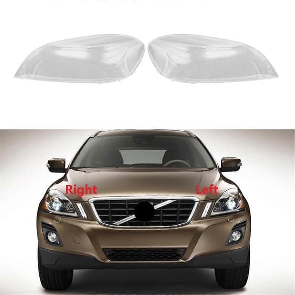 1 Pair Front Headlight Glass Lampshade Transparent Cover for XC60 2009 2010 2011 2012 2013
