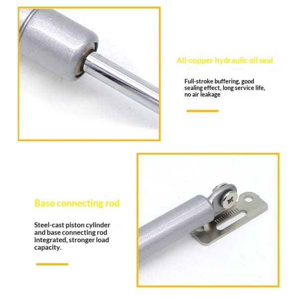 2-pack 100N/22LBS gas struts for slow-lowering drop-down desks, such as folding desks
