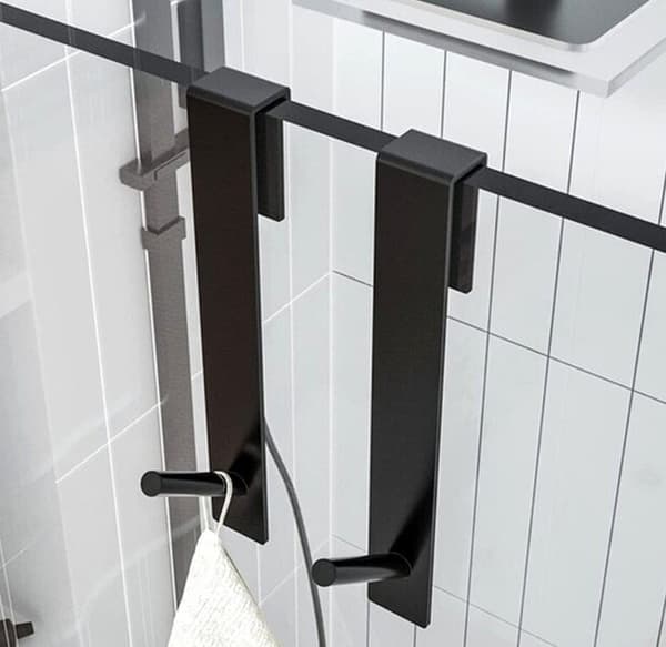 Duschkrokar 2-pack T27 Svart för Duschkabin
