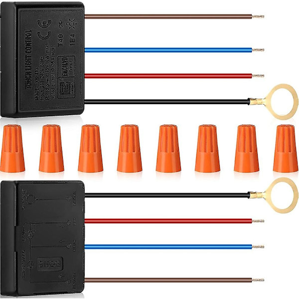 Touch Lamp Switch 2-pak, Touch Lamp Control Module til dæmpbare LED-lamper, lampeomskifter K