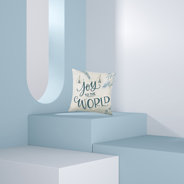 Julepynt - glæde til verden julepudebetræk 45*45cm, festlig juledekoration