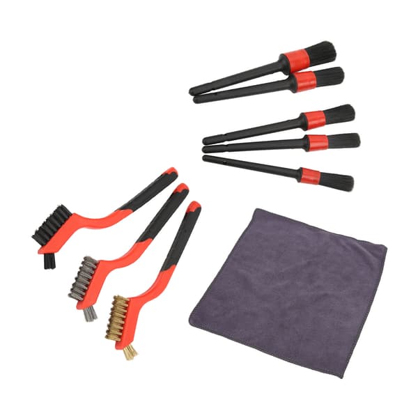 Brush Set for Car Interior Detailed Cleaning Wire Brushes Various Sizes Fiber Cleaning Tools