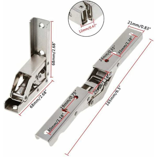 2 pcs thickened 90 degree folding hinge brackets, connecting cabinet hinges, hidden bracket, table frame, furniture accessories, longziming