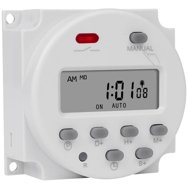 220V LCD Digital Timer 1 sekunds interval Ugentlig programmerbar tidsrelæ CN101S
