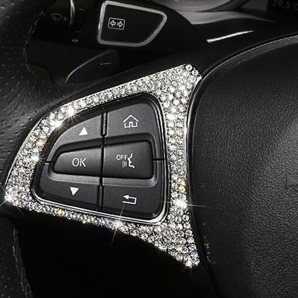Bling Bling Dekorativ Ram til Ratknapper - Passer til C-Klasse Gla Glc Cla W205