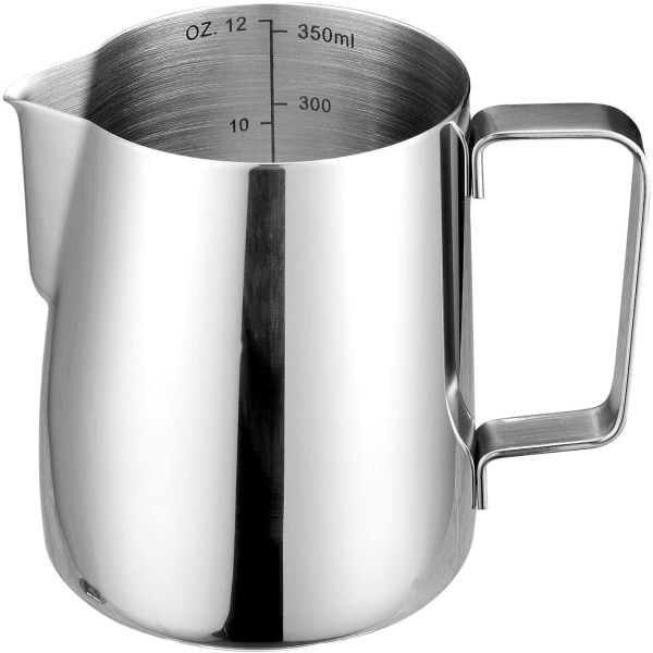 Mælkekander, 350ml (12oz) Rustfrit Stål Mælkekander med Målinger