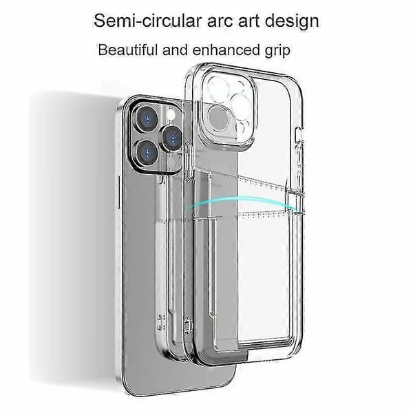 För iPhone 13 Pro Dubbelkort TPU Telefonfodral (transparent)