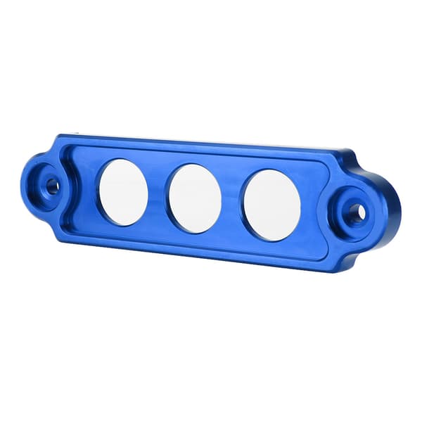 Universal 14 cm aluminiumlegering batterifäste, fäststångsfäste 3 hål (blå)