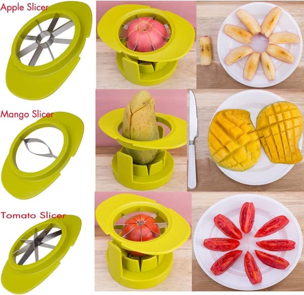Simple Kitchen Tool 4-in-1 Fruit Mango Peeler Splitter Pitter Remover Apple Pear Corer Slicer Tomato Slicer