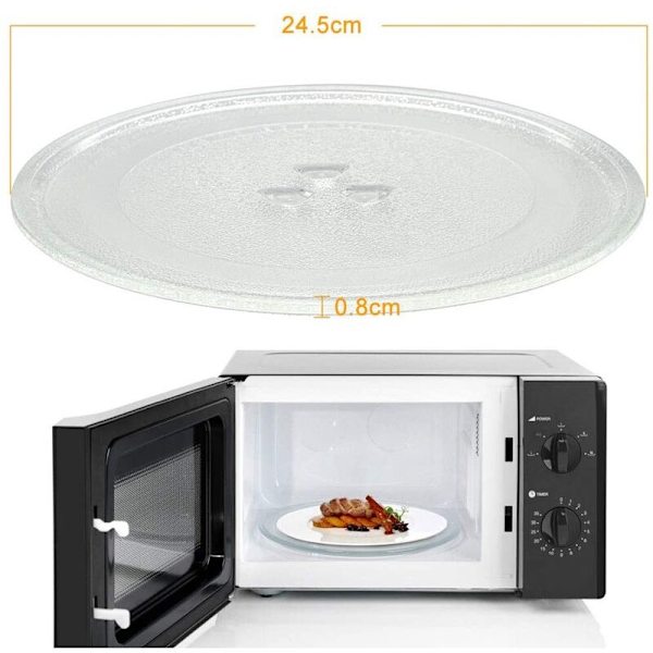 Replacement Plate for Microwave Flat for Microwave Replacement Durable Universal for Turntable for Microwave Round Replacement Plate