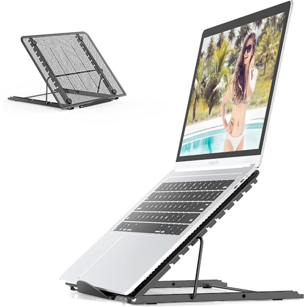 Bærbar computerstativ, 24,2*19*19,8 cm Ventileret bærbar computerstativ, Bærbar computerstativ